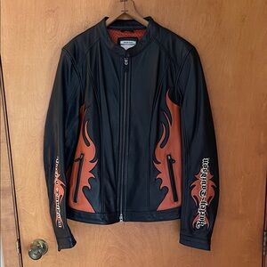 Harley-Davidson Black and Orange Flame Jacket